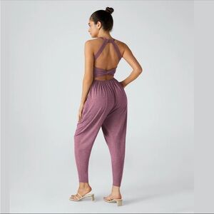 Halara Backless Twisted U Easy Peezy Harem Jumpsuit NWT